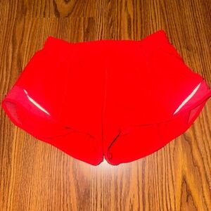 Lululemon Athletica Bright Red Athletic Shorts